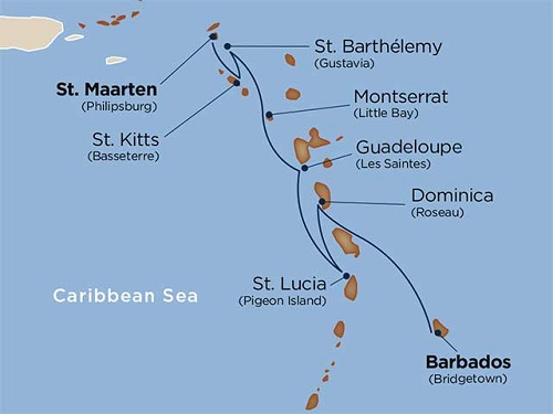 7 days - Lush & Lovely Islands of the Lesser Antilles [Bridgetown to St. Maarten]